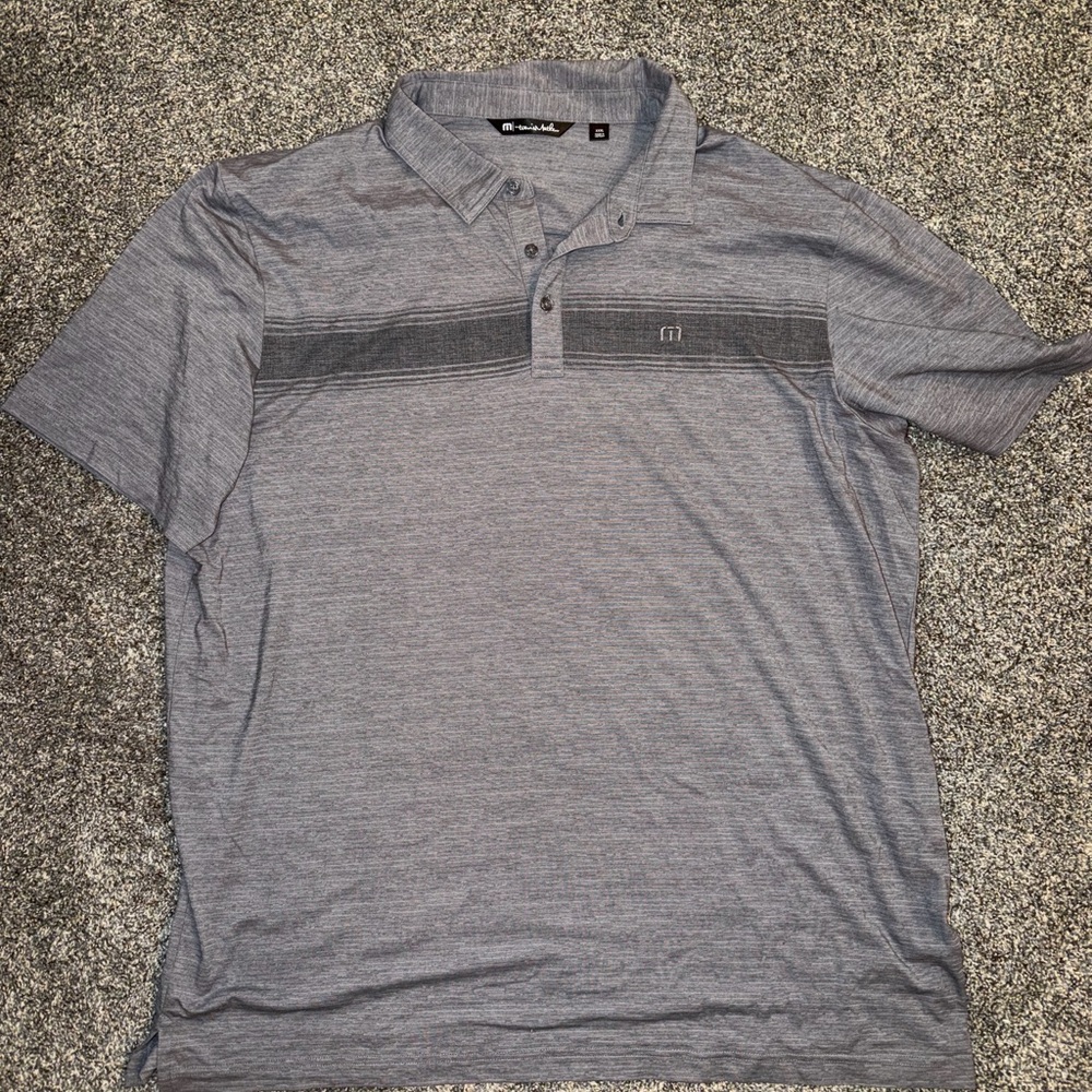 Travis Mathew Heather Gray Polo Shirt